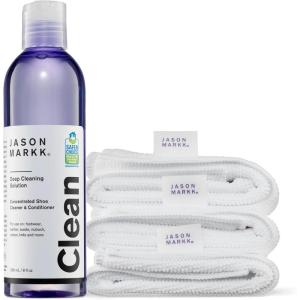 imageJason Markk Deep Cleaning Solution ampamp Microfiber Towel Bundle 4Piece Set Shoe ampamp Sneaker Cleaning Kit 3Pack of Towels Ideal for Footwear Safe for Leather Suede Nubuck Cotton Knits