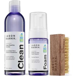 imageJason Markk Deep Cleaning Solution ampamp Quick Clean Bundle 3Piece Shoe and Sneaker Cleaner Kit Deep Cleaning and Extra Gentle Safe for Leather Suede Nubuck Cotton Knits
