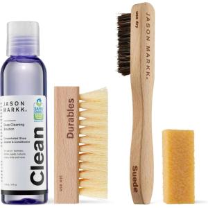 imageJason Markk Essential Kit ampamp Suede Kit Shoe Cleaner 4Piece Set Deep Cleaning Solution Durables ampamp Suede Brush Stain Eraser for Sneaker Care Ideal for Footwear