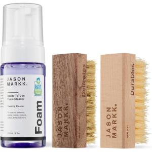 imageJason Markk Quick Clean Kit Shoe Cleaner ampamp Standard Cleaning Brush 3Piece Set ReadyToUse Foam Delicates ampamp Standard Brush Sneaker Care Ideal for Footwear