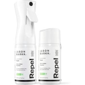 imageJason Markk Repel Spray Refill Water ampamp Stain Repellent NonAerosol Sneaker Care Ideal for Footwear Safe for Leather Suede Nubuck Cotton Knits 54ozRepel Spray  Refill Bundle