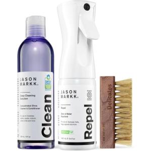 imageJason Markk Shoe Cleaning Brush and 8 Ounce Shoe Cleaner Bundles8 Oz Shoe Cleaner  Repel Spray  Premium Brush Bundle
