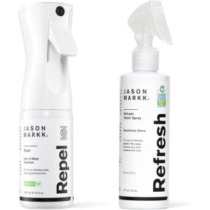 imageJason Markk Repel Spray amp Refresh Bundle NonAerosol Water amp Stain Repellent Spray wShoe Deodorizer Safe for Leather Suede Nubuck Canvas Cotton Nylon Knit Woven Mesh