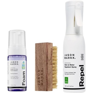 image:imageJason Markk Repel amp Quick Clean Shoe Care Bundle  Repel Water amp Stain Protector 54oz  Quick Clean Kit 4oz ReadyToUse Foam Cleaner amp Delicates Brush Sneaker Cleaner amp Protective Spray